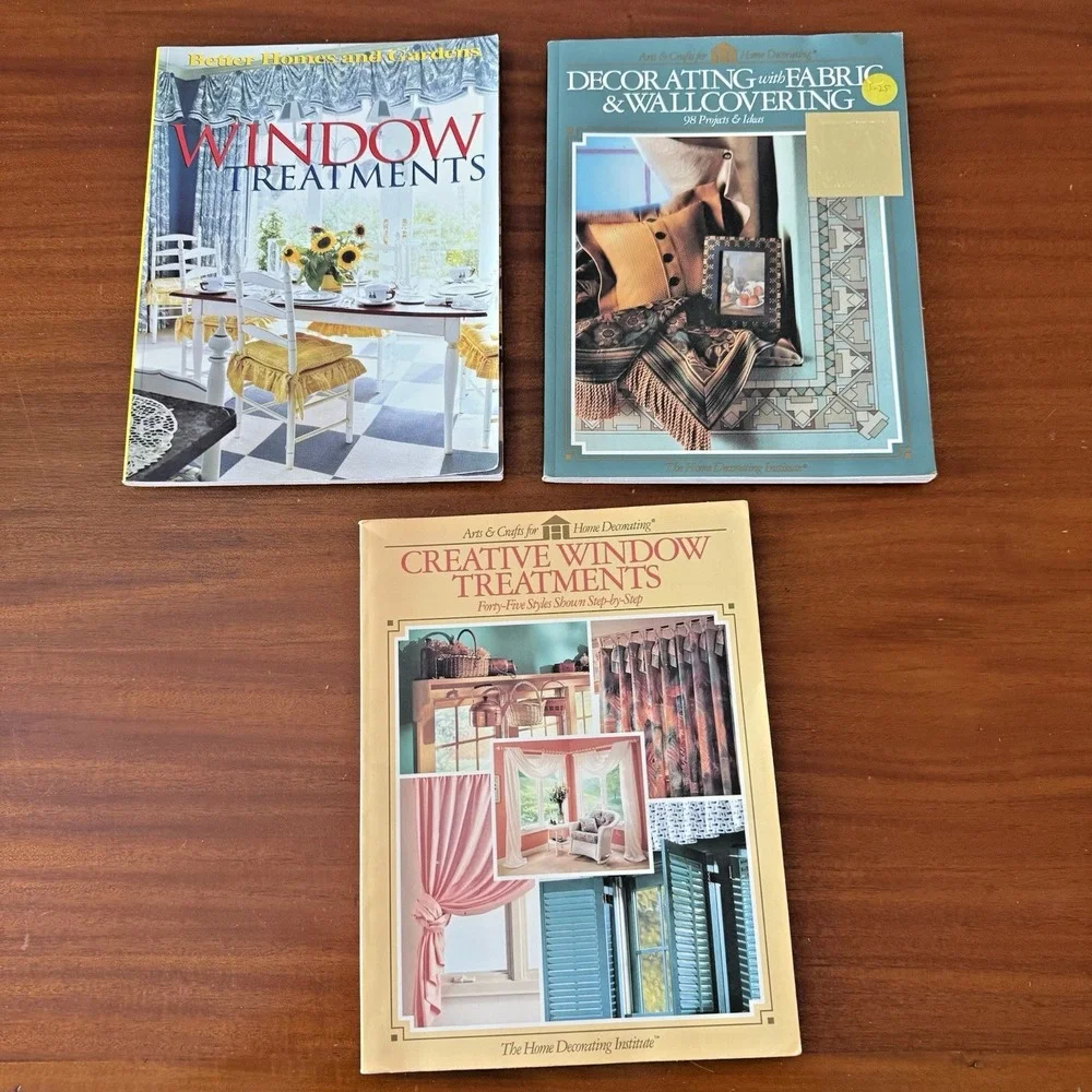 Vintage 90s Window Treatment Home Decor Books Lot‎ of 3 DIY Valance Drapery